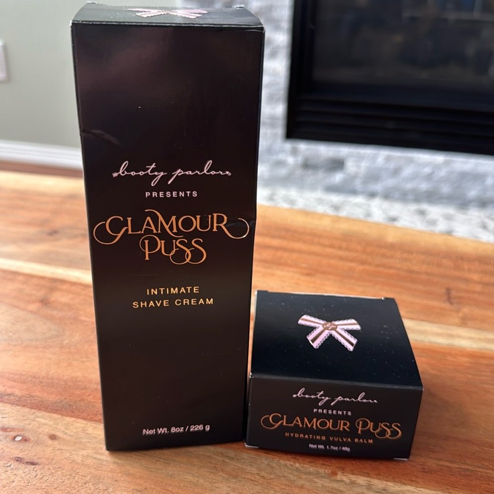 Booty Parlor, Glamour Puss intimates shave cream and hydrating vulva balm set